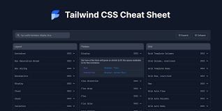 Tailwind Cheat Sheet